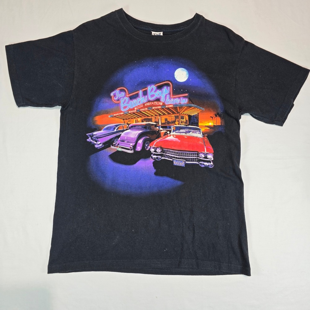 The Beach Boys 2011 Tour T-Shirt Mens Medium Black Anvil Graphic Band Tee Car